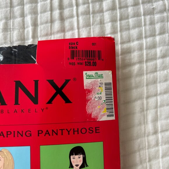 New SPANX by Sara Blakely Footless Bodyshaping Pantyhose Size C Black Original - Picture 3 of 4